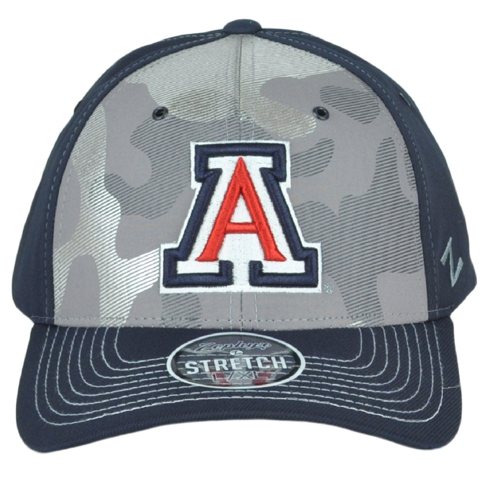 NCAA Zephyr Arizona Wildcats Gray Navy Flex Fit Stretch Small/Medium Hat Cap