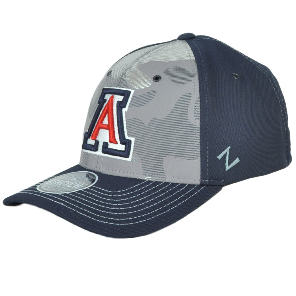 NCAA Zephyr Arizona Wildcats Gray Navy Flex Fit Stretch Small/Medium Hat Cap