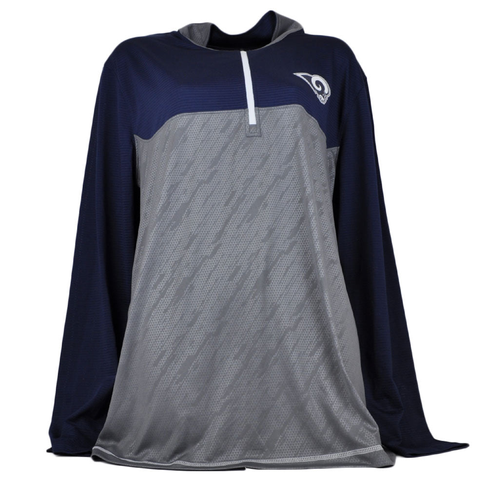 NFL Los Angeles Rams Dry Fit Long Sleeve Tshirt Womens Navy Collard Football