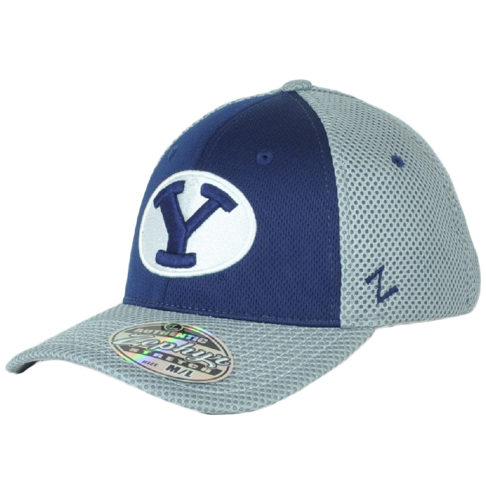 NCAA Zephyr Brigham Young Cougars Flex Fit Stretch Two Tone Hat Cap