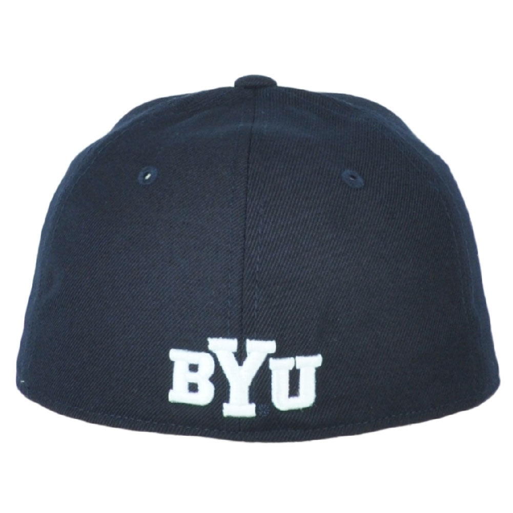 NCAA Zephyr Brigham Young Cougars Navy Blue Flat Bill Fitted Size 7 Hat Cap