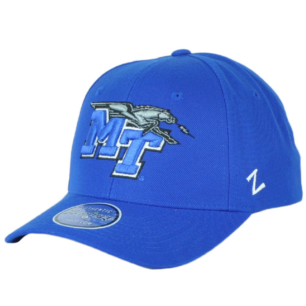 NCAA Zephyr Middle Tennessee Blue Raiders Adjustable Curved Bill Adults Hat Cap