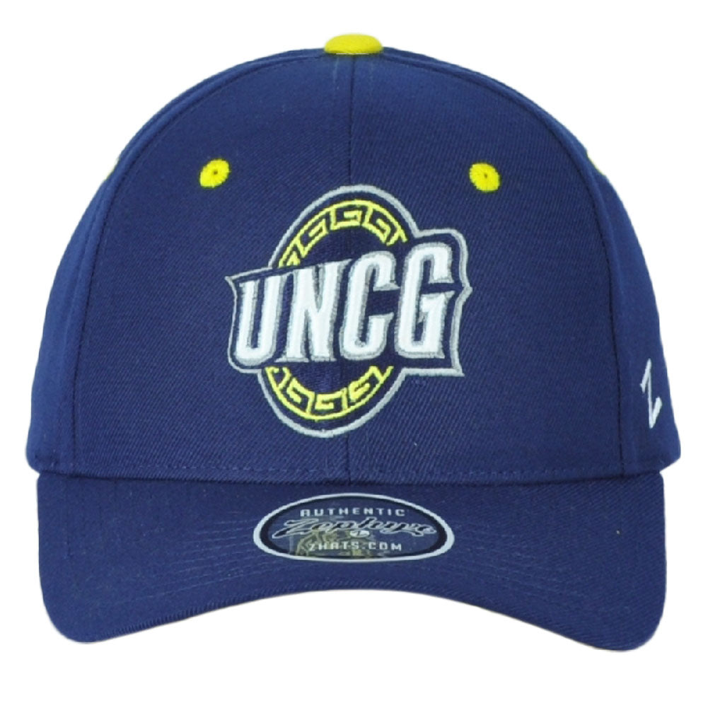 NCAA Zephyr UNC Greensboro Spartans Navy Adjustable Curved Bill Adults Hat Cap