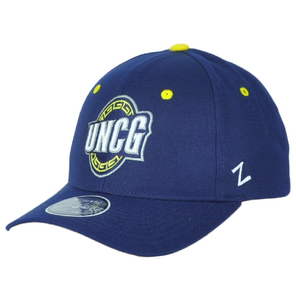 NCAA Zephyr UNC Greensboro Spartans Navy Adjustable Curved Bill Adults Hat Cap