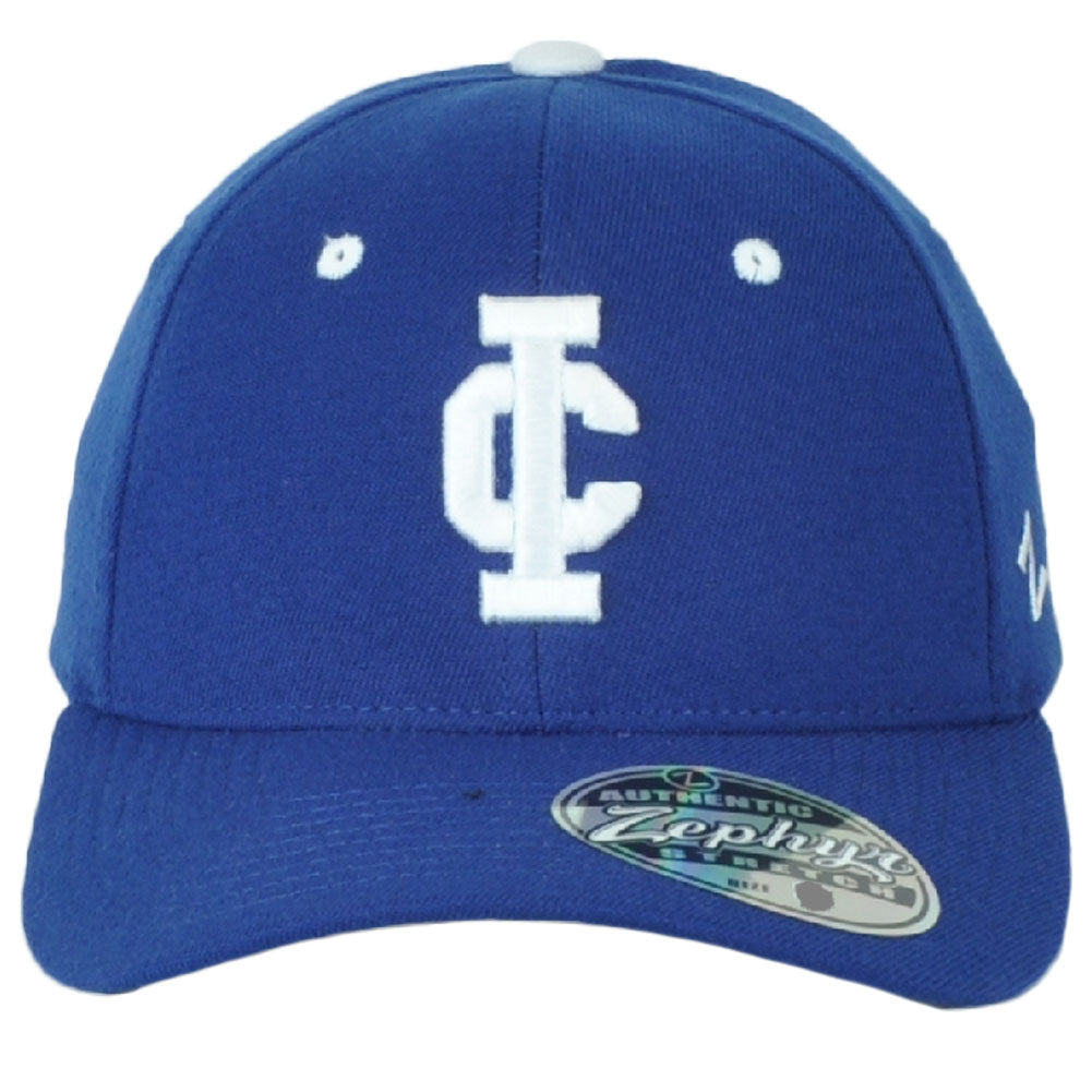 NCAA Zephyr Illinois College Blueboys Adults Curved Fitted Stretch Hat Cap