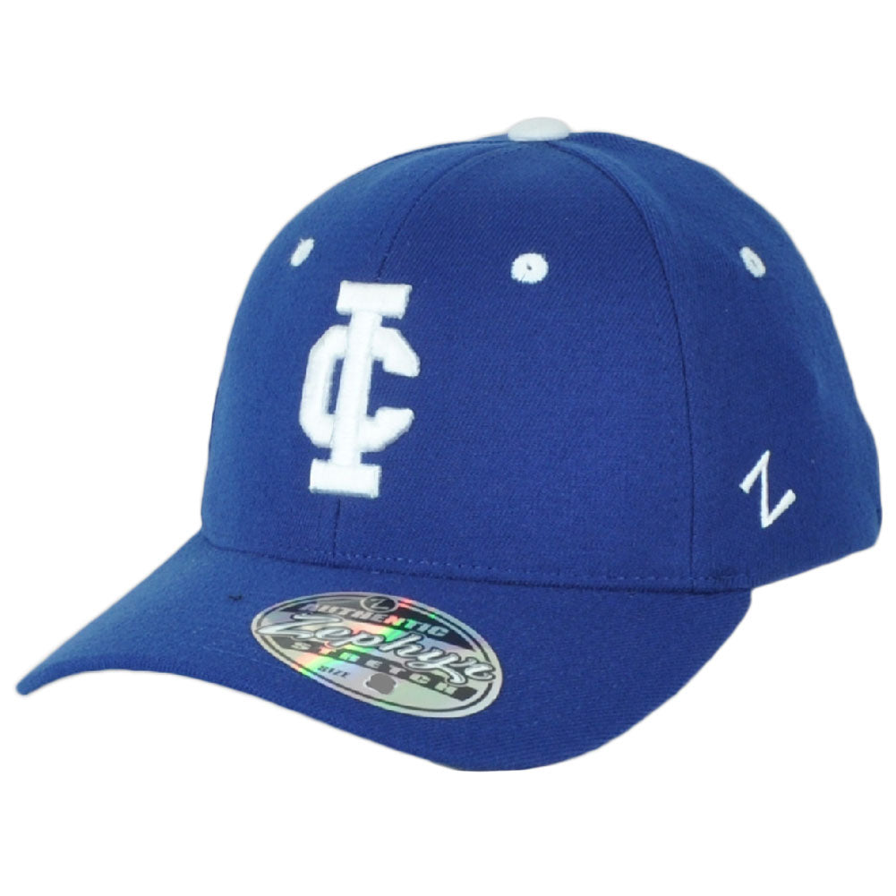 NCAA Zephyr Illinois College Blueboys Adults Curved Fitted Stretch Hat Cap