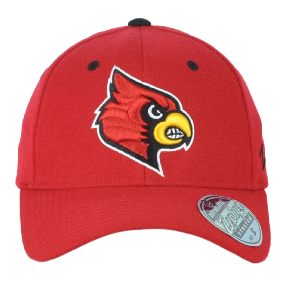 NCAA Zephyr Louisville Cardinals Red Fitted Stretch Men Adults Hat Cap