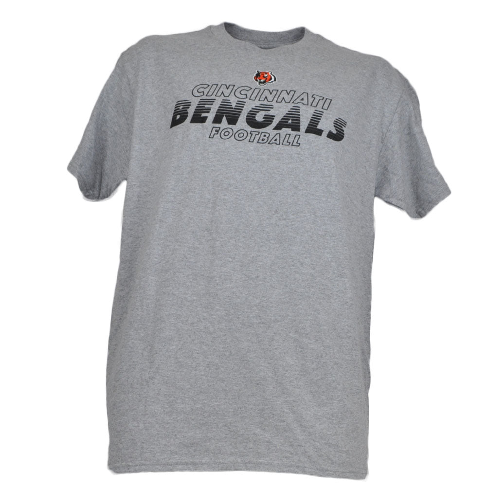 NFL Cincinnati Bengals Crew Neck Men Adult Gray Tshirt Tee Short Sleeve