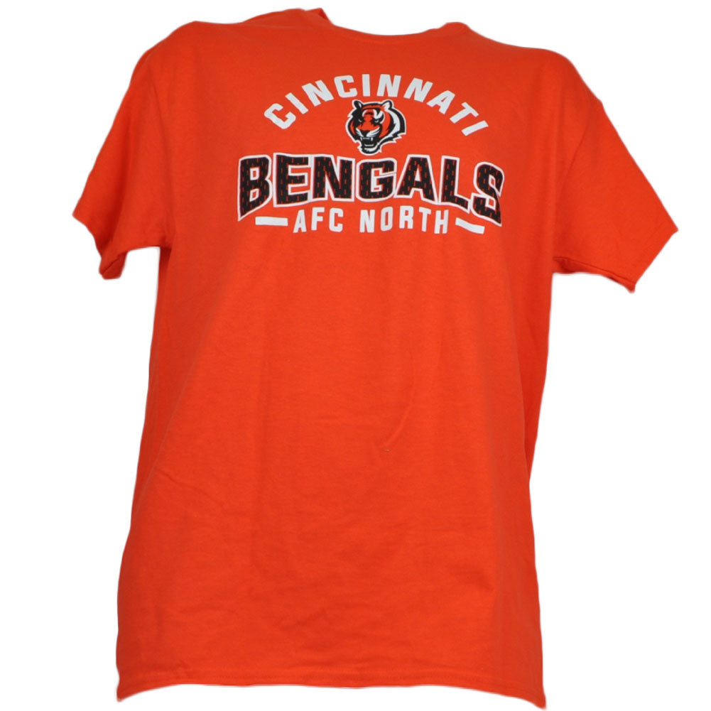 NFL Cincinnati Bengals Crew Neck Men Adult Orange Tshirt Tee Short Sleeve