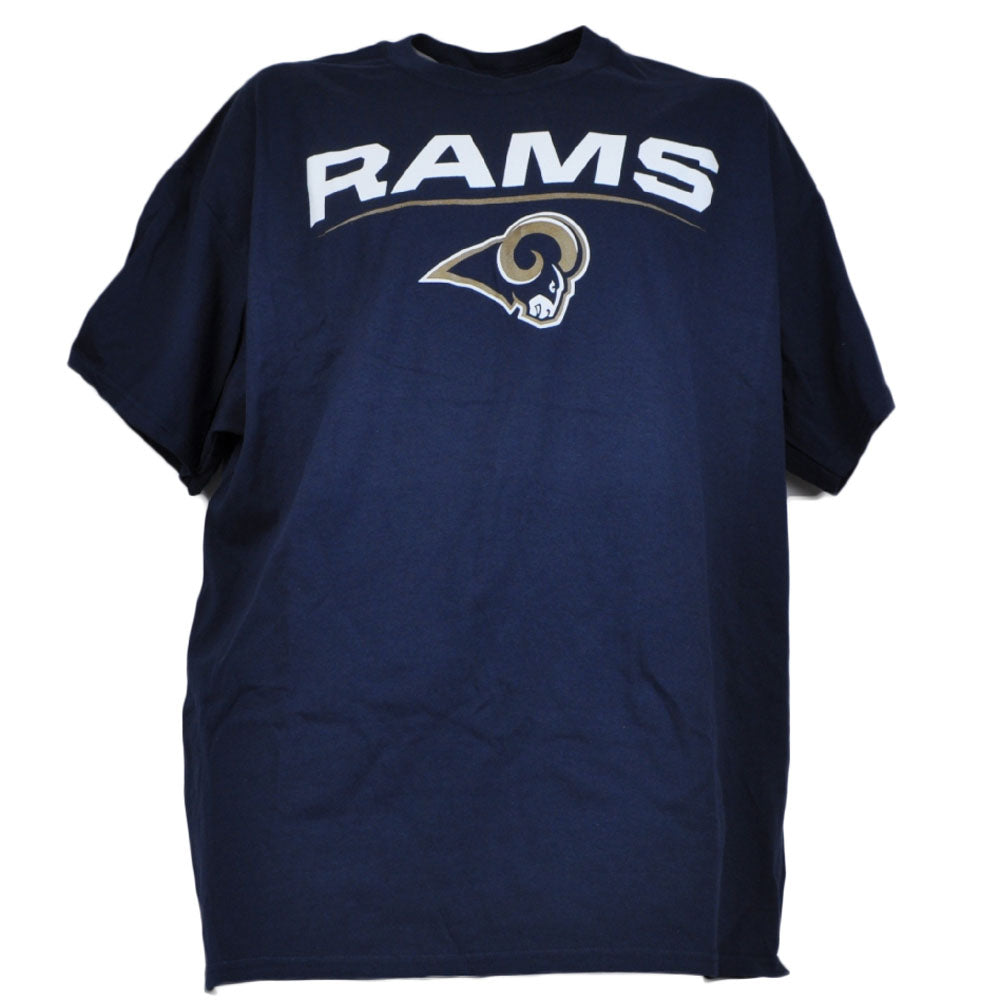 NFL New Los Angeles Rams Crew Neck Blue Navy Men Tshirt Tee Short Sleeve