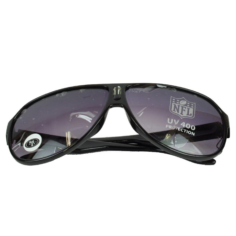 NFL San Francisco 49ers Black Sun Glasses Lenses Accessories UV 400 Mens Aviator