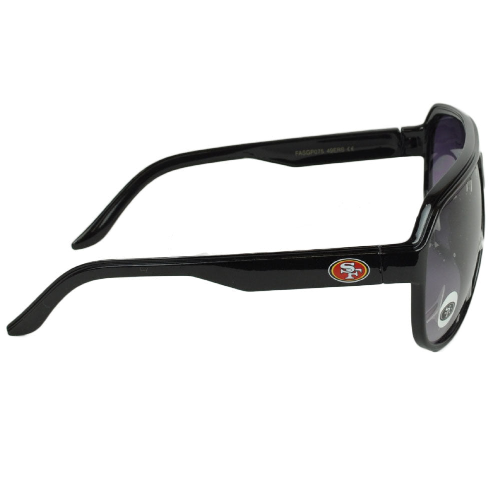 NFL San Francisco 49ers Black Sun Glasses Lenses Accessories UV 400 Mens Aviator