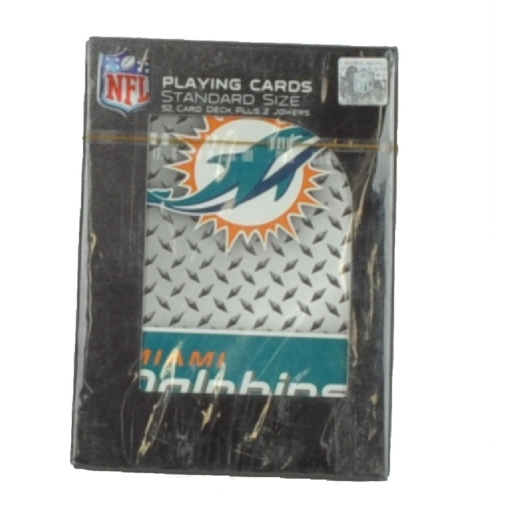 NFL Miami Dolphins Playing Cards Standard Size 52 Cards Plus 2 Jokers