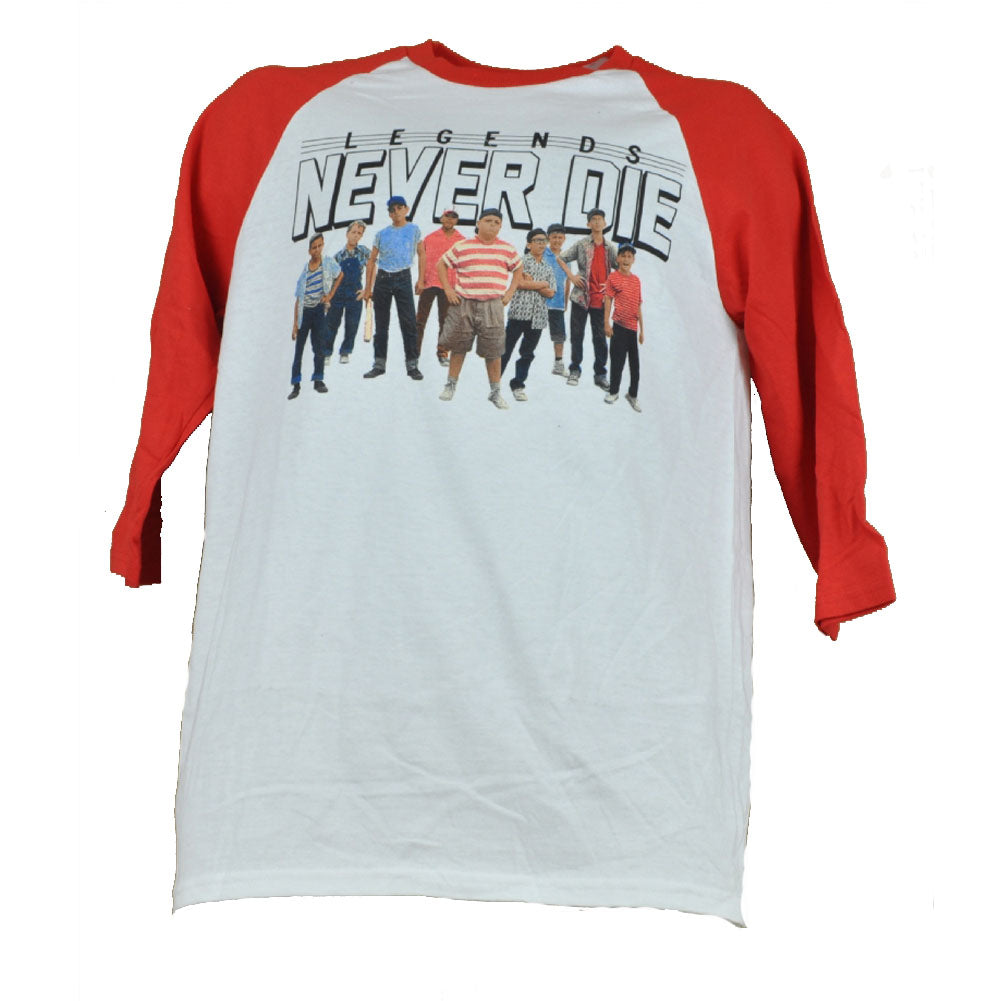 Legends Never Die The Sandlot Movie Mens Mid Sleeve Tshirt Tee White Red