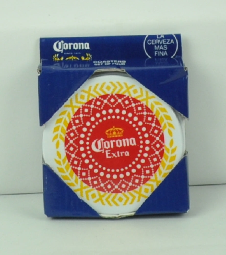 Corona Extra Assorted Acrylic Coaster Set of 4 Multicolor Bar Decor Beer Cerveza