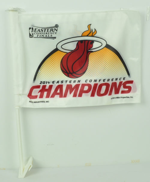 2014 Eastern Conference Champions Miami Heat Car Window Flag Double Sided