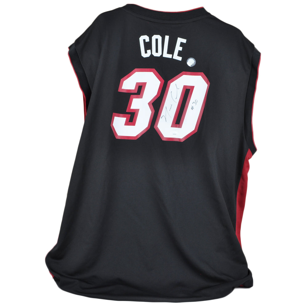NBA Miami Heat Norris Cole #30 Adidas Jersey Black JSA Autographed Signed XXL