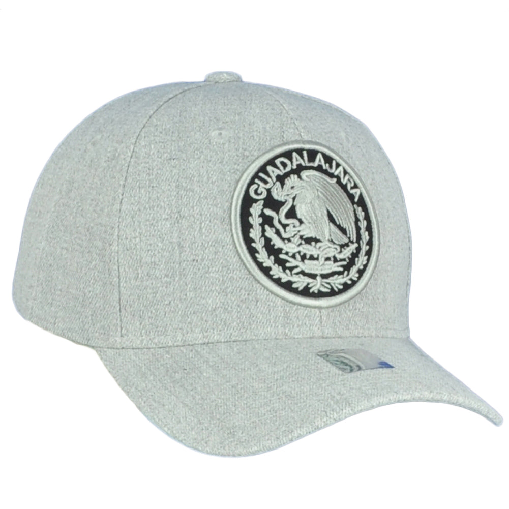 Guadalajara Jalisco Mexico City Shield Gray Adjustable Curved Bill Gorra Hat Cap