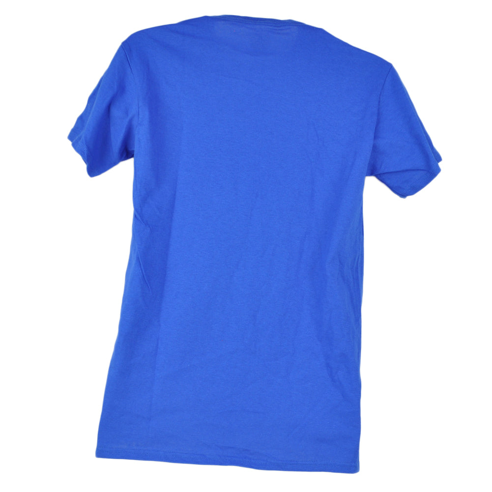Spirit Gym Leader Exercises Adult Blue Crew Neck Short Sleeve Tshirt Tee