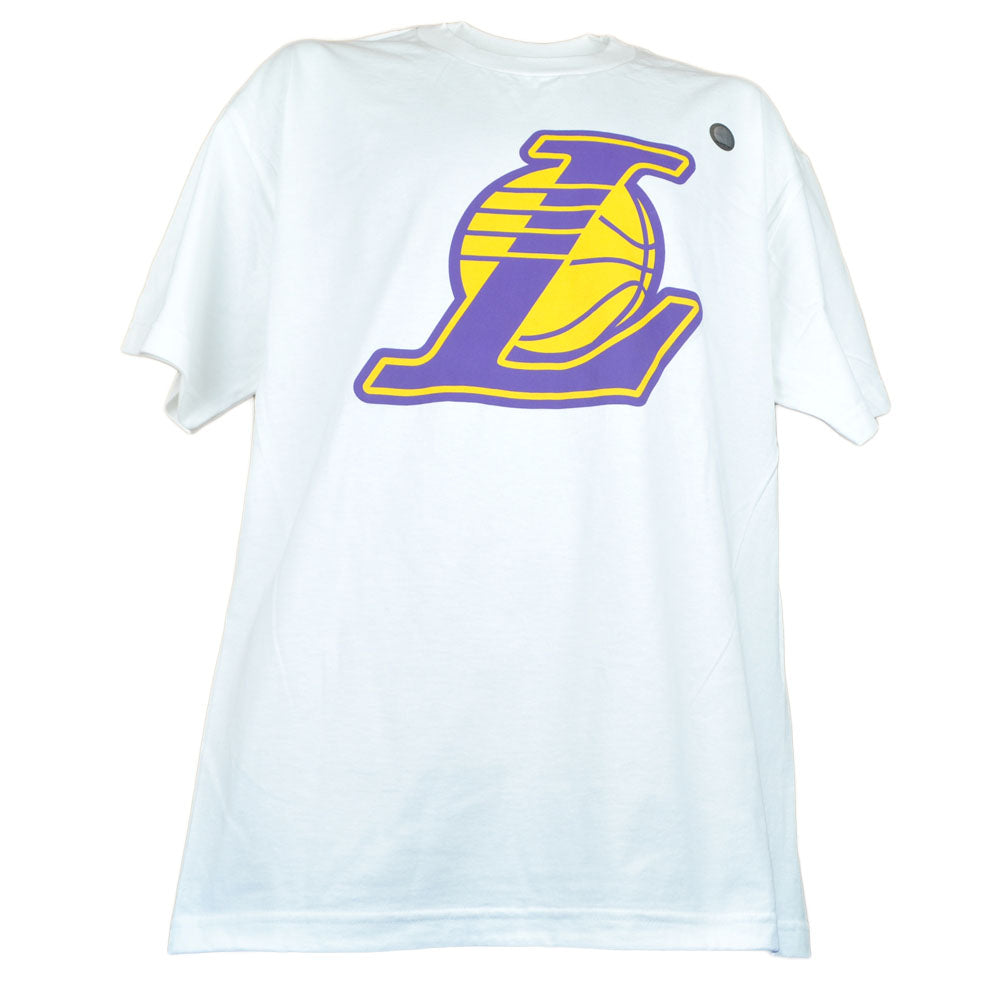 NBA Los Angeles Lakers White Mens Adults Short Sleeve Crew Neck Tshirt Tee