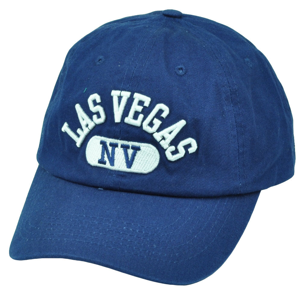 Las Vegas Nevada Sin City Navy Blue Hat Cap Lights Arch Relaxed NV State USA