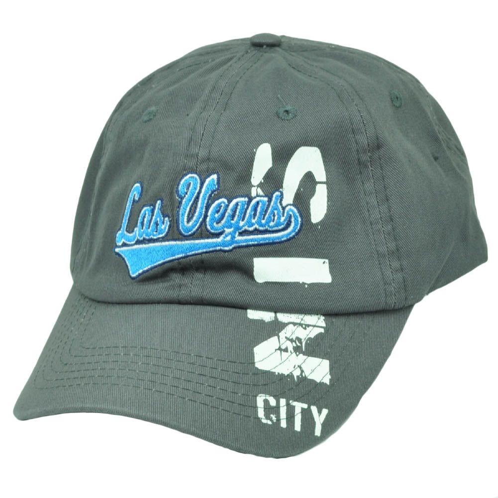 Las Vegas Nevada Sin City Gray Hat Cap Arch Relaxed NV State Vert Adjustable