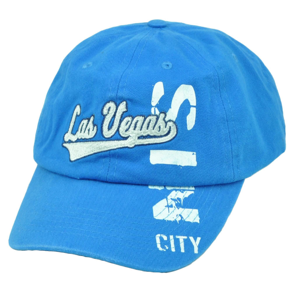 Las Vegas Nevada Sin City Blue Hat Cap Arch Relaxed NV State Vert Adjustable