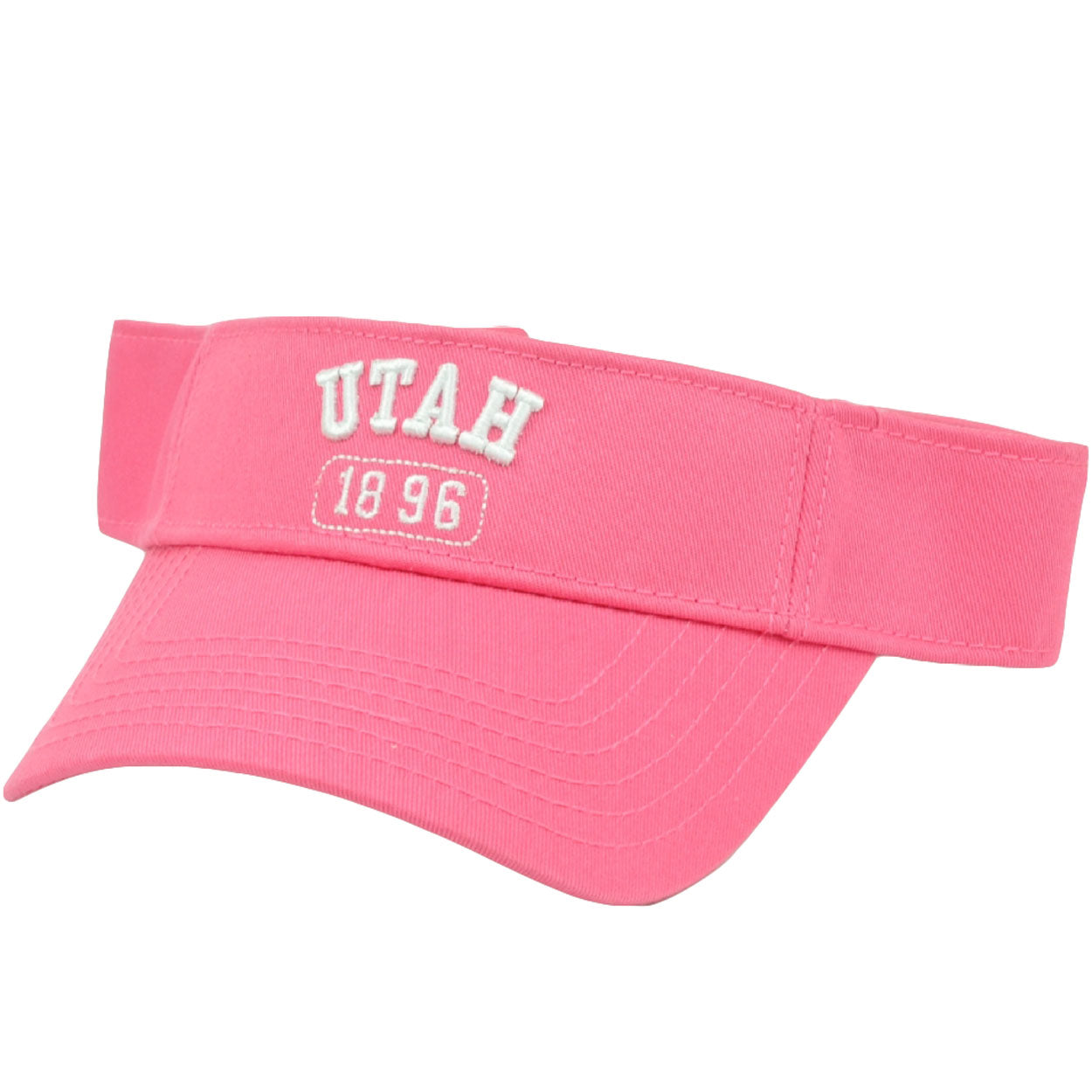 Utah 1896 Salmon Pink Beehive State Sun Visor Hat Womens Ladies Adjustable USA