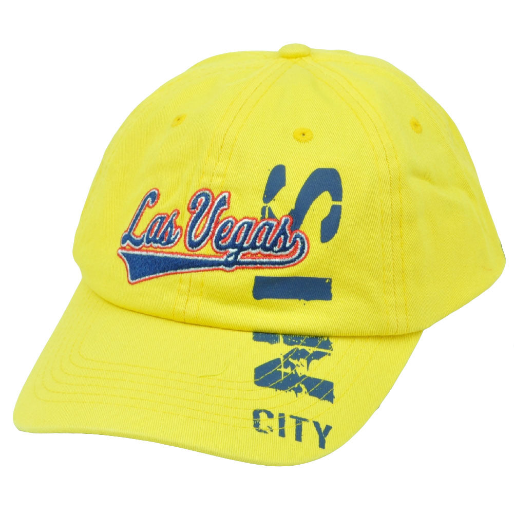Las Vegas Nevada Sin City Yellow Hat Cap Arch Relaxed NV State Vert Adjustable