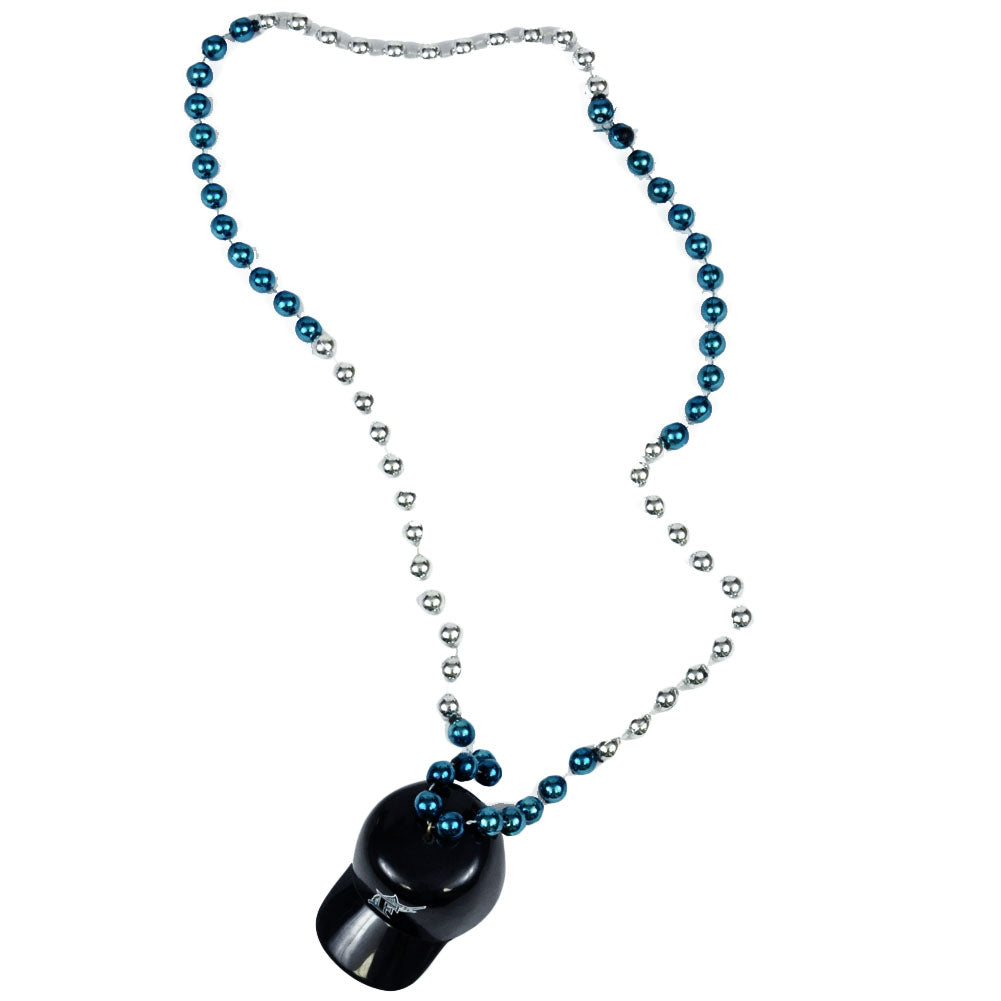 MLB Florida Marlins Baseball Logo Helmet Pendant Mardi Gras Party Bead Necklace