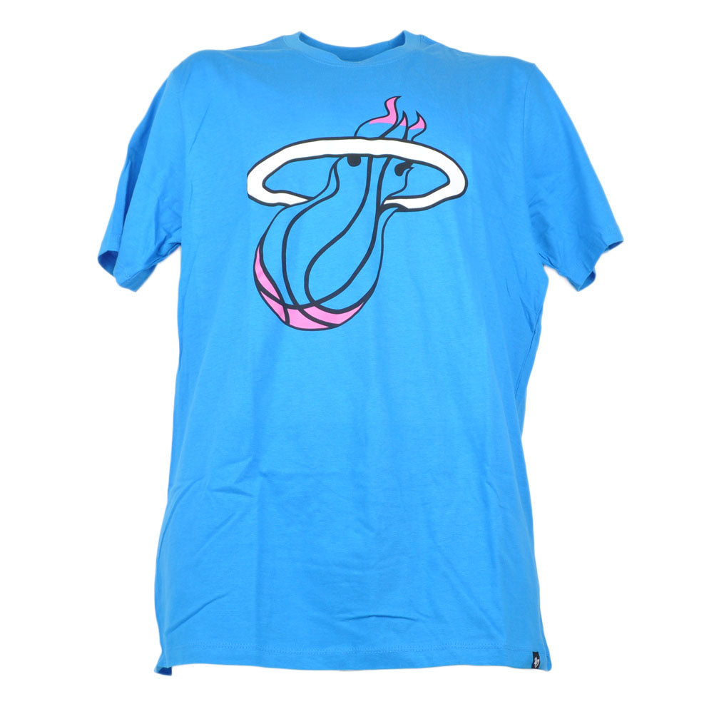 NBA '47 Brand Miami Heat Mens Adult Turquoise Beach Colors Tshirt Tee Basketball
