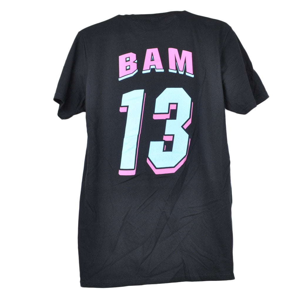 Bam Adebayo # 13 South Beach Colors Womens Ladies Tshirt Tee Miami Basketball