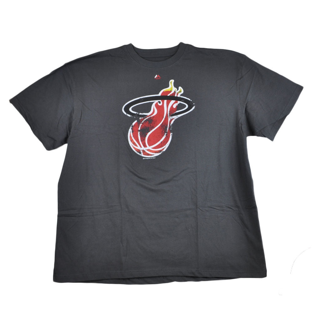 NBA Miami Heat Basketball Mens Adults Logo Heather Tshirt Tee Crew Neck