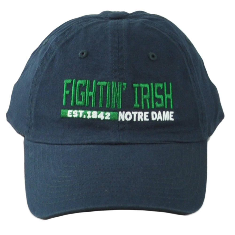 NCAA Captivating Notre Dame Fightin Irish Blue Adjustable Curved Bill Hat Cap