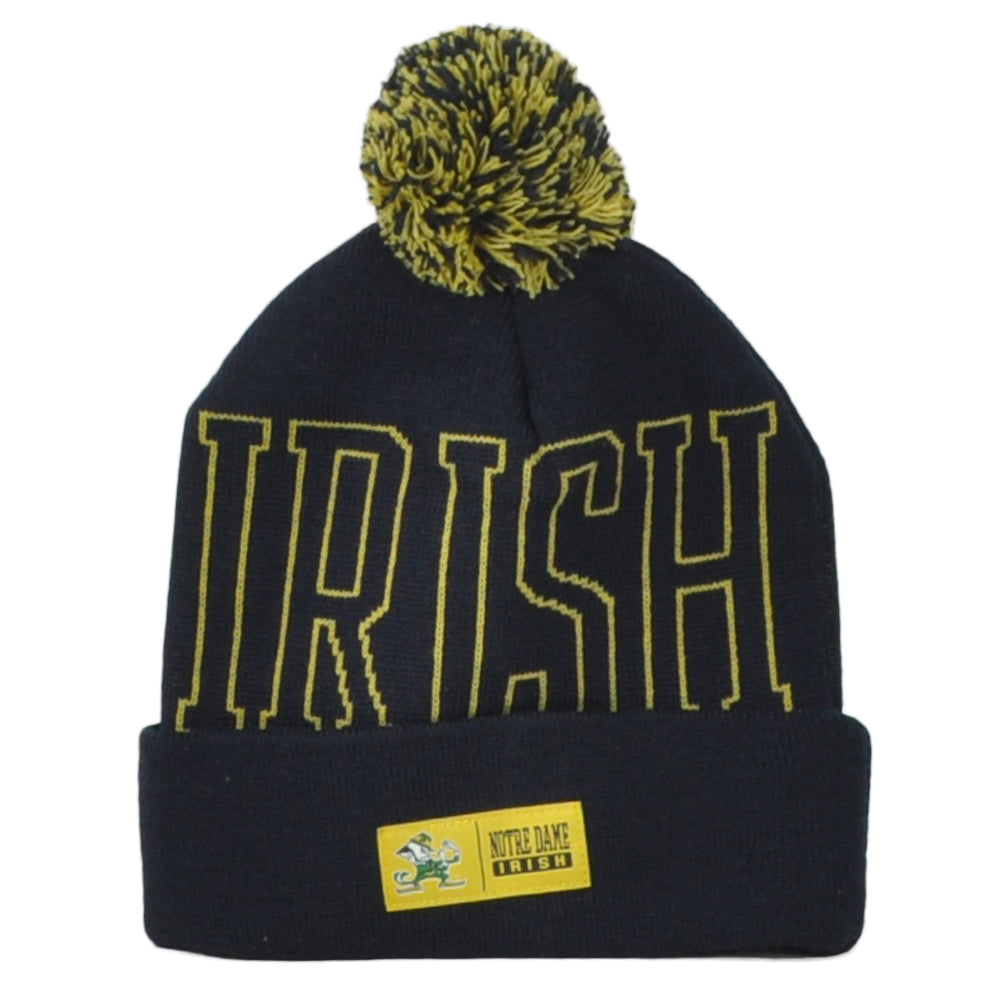 NCAA Captivating Notre Dame Fightin Irish Winter Sports Pom Pom Knit Beanie Hat