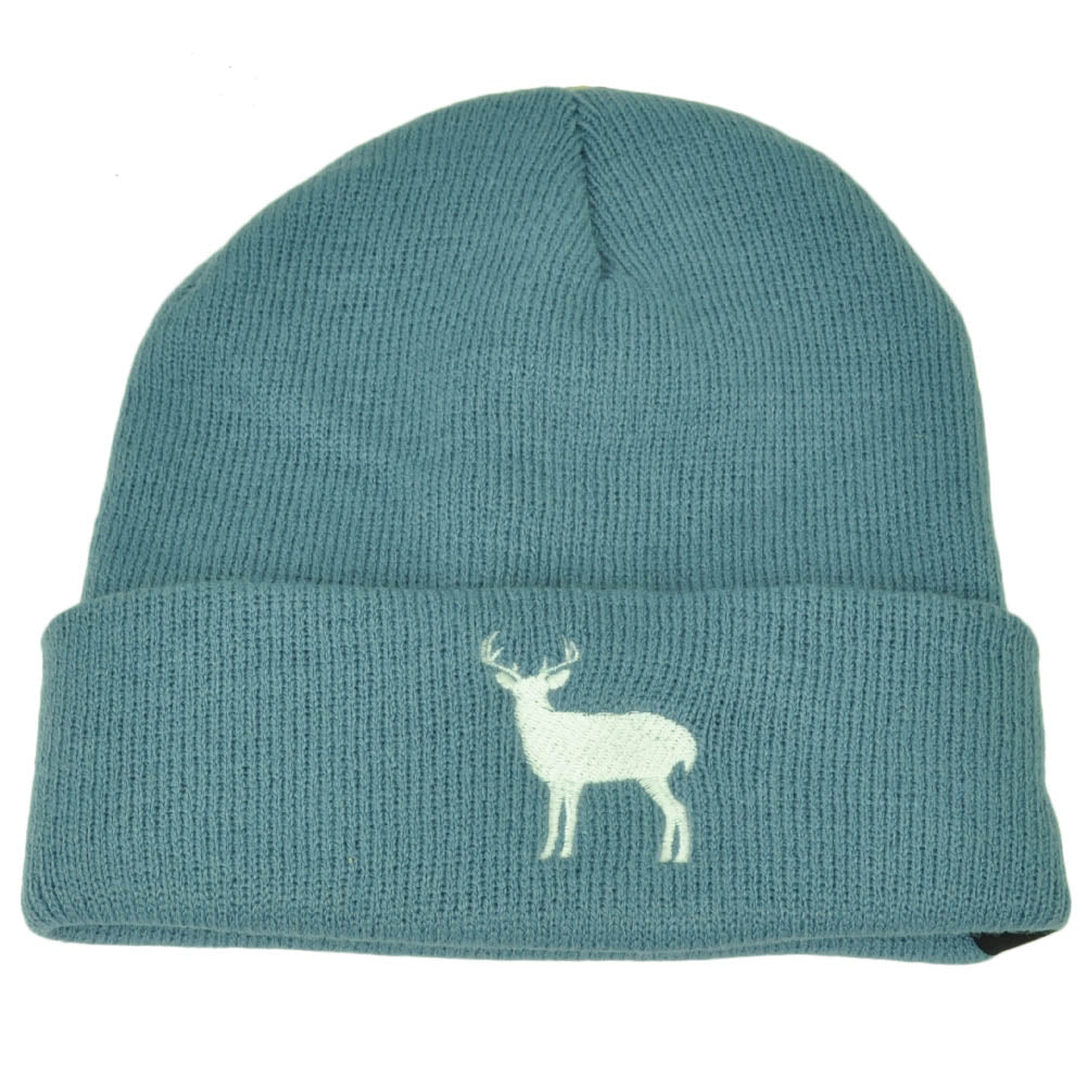 Alabama Bama Cuffed Knit Beanie Blue Hat Deer State Heart of Dixie Skully Acrylic