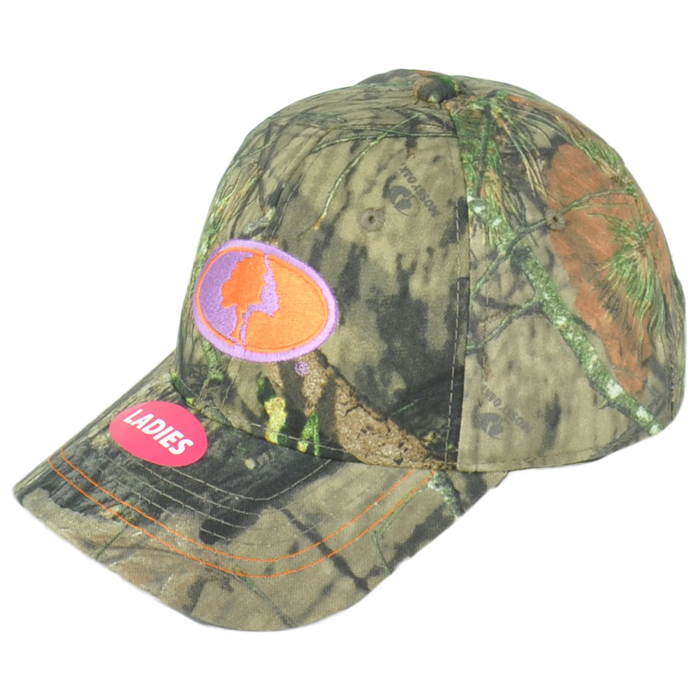 Mossy Oak Ladies Women Camouflage Blank Outdoor Purple Orange Adjustable Hat Cap