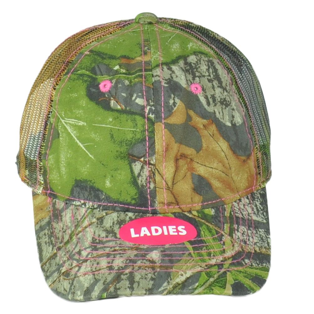 Mossy Oak Ladies Women Camouflage Outdoor Mesh Trucker Blank Adjustable Hat Cap