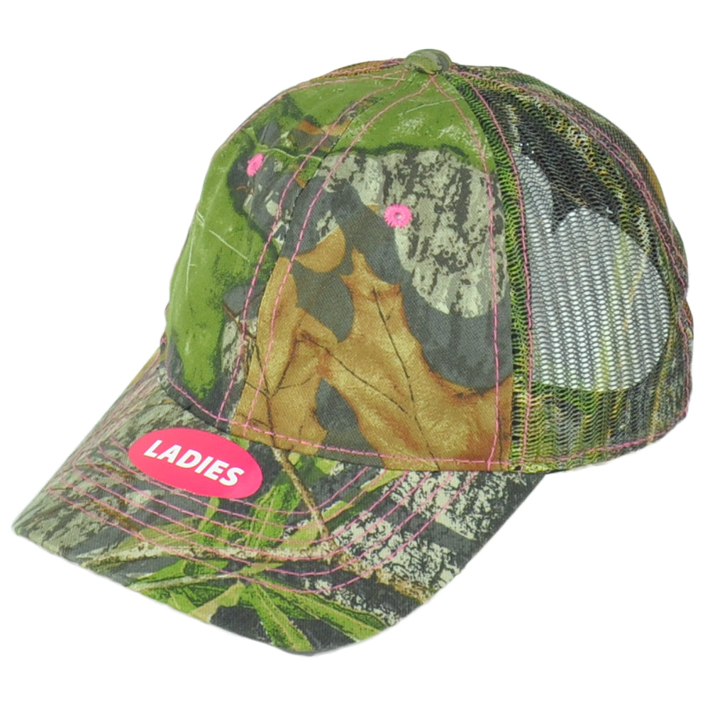 Mossy Oak Ladies Women Camouflage Outdoor Mesh Trucker Blank Adjustable Hat Cap