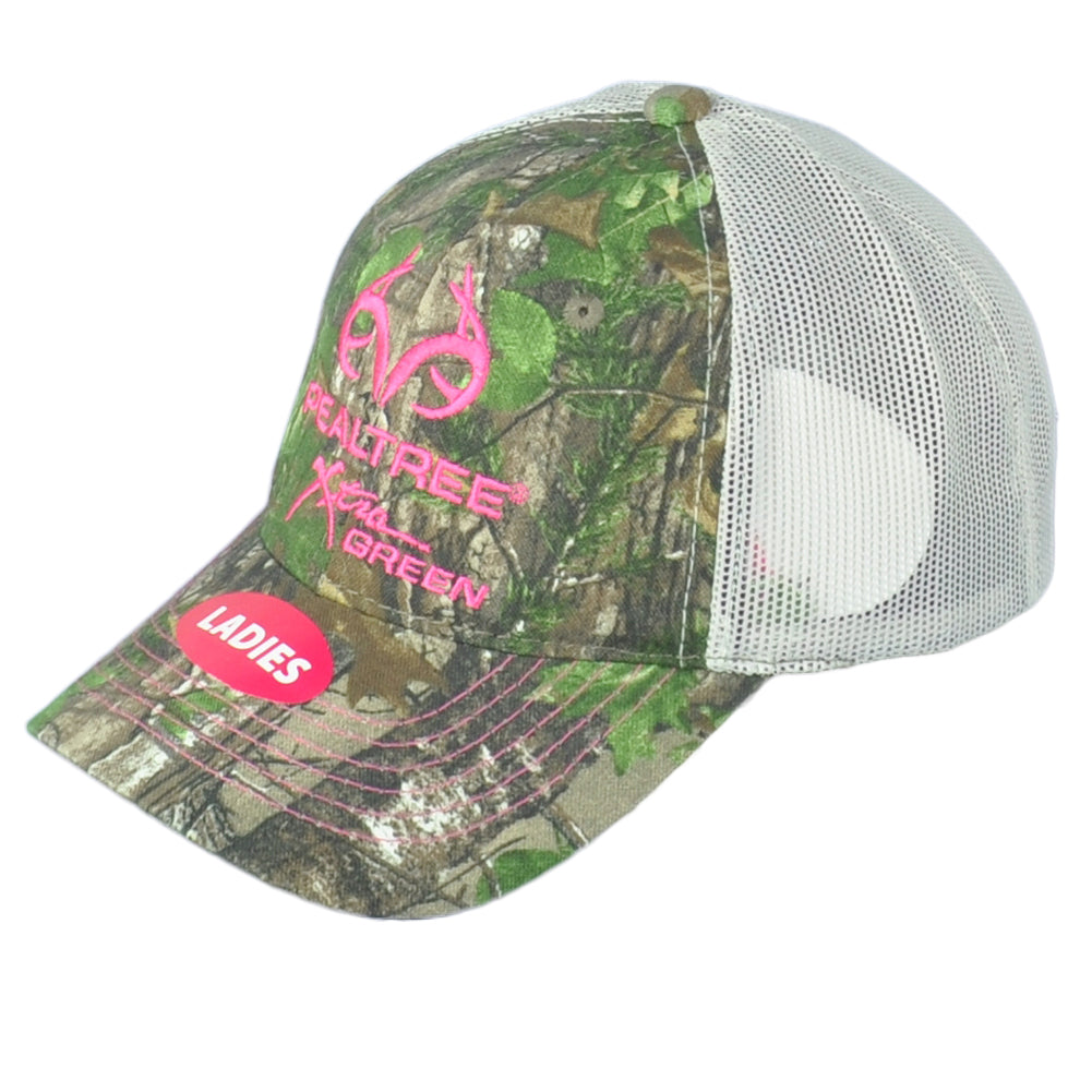 Team Realtree Ladies Women Camouflage Outdoors Logo Mesh Adjustable Hat Cap