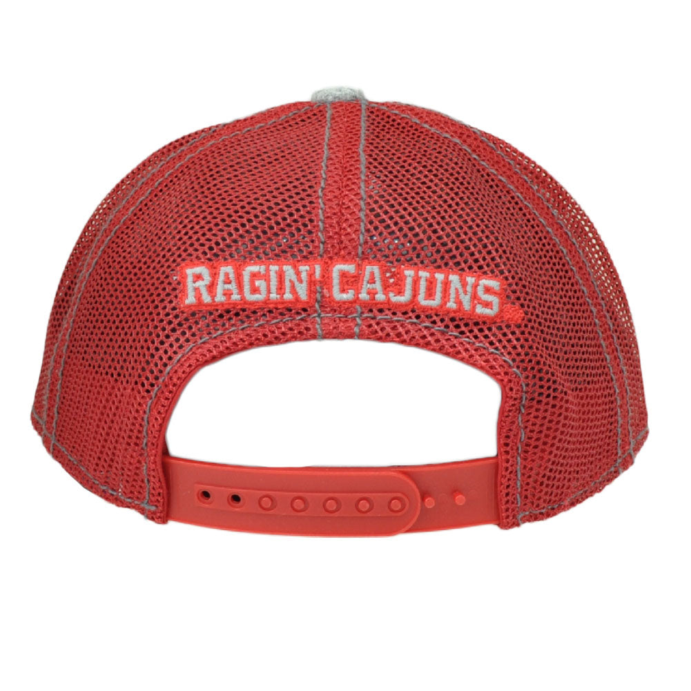 NCAA Adidas Louisiana Ragin Cajuns EW63Z Mesh Snapback Gray Red Hat Cap Sports
