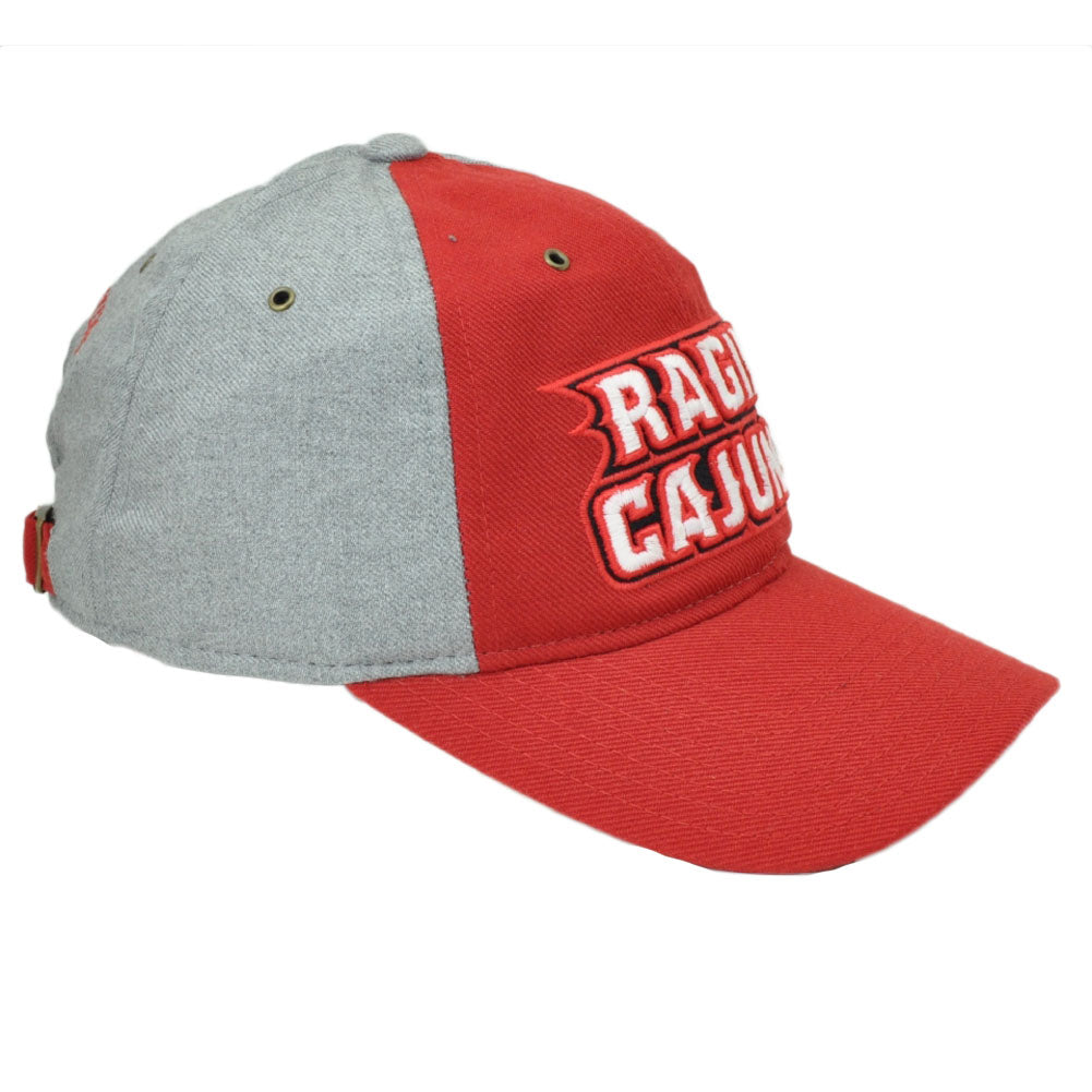 NCAA Adidas Louisiana Ragin Cajuns EW64Z 2 Tone Adjustable Hat Cap Red Gray