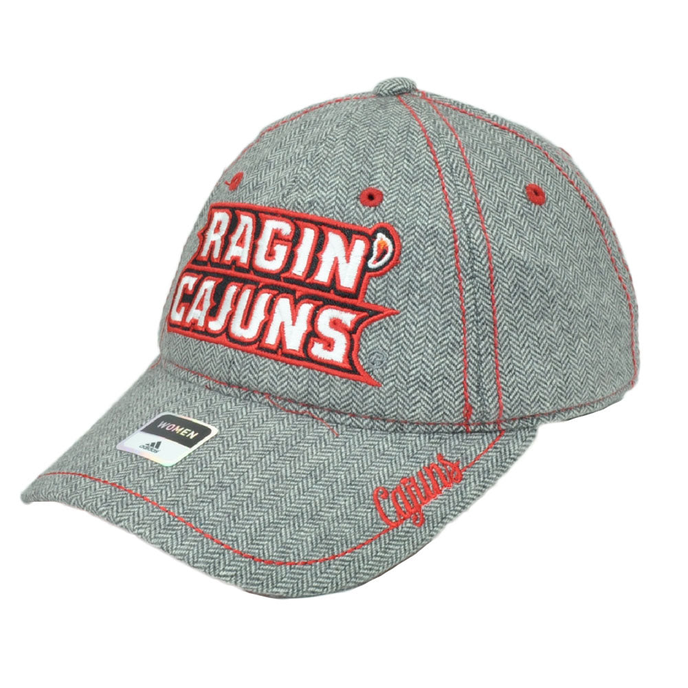 NCAA Adidas Louisiana Ragin Cajuns EW55Z Womens Gray Hat Cap Adjustable Ladies