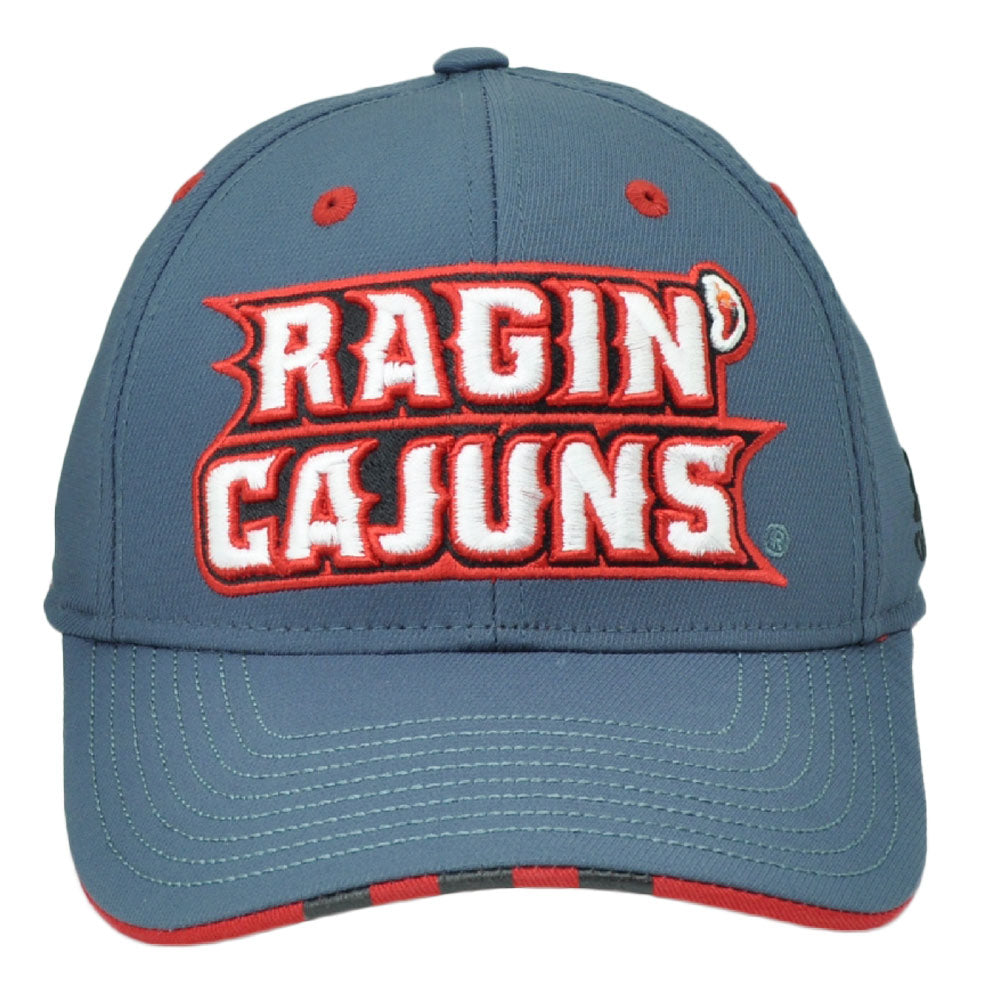 NCAA Adidas Louisiana Ragin Cajuns M553Z Gray Flex Fit Hat Cap