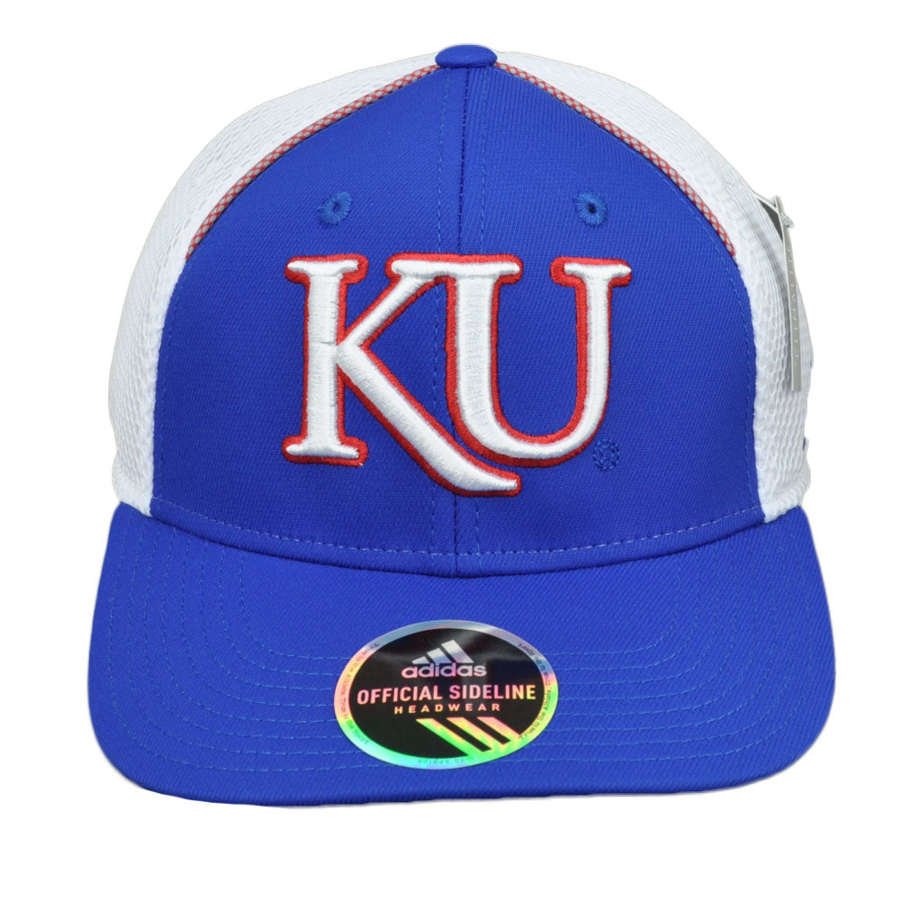 NCAA Adidas Kansas Jayhawks 347AZ Game Structure Hat Cap Adjustable Hat Cap Blue