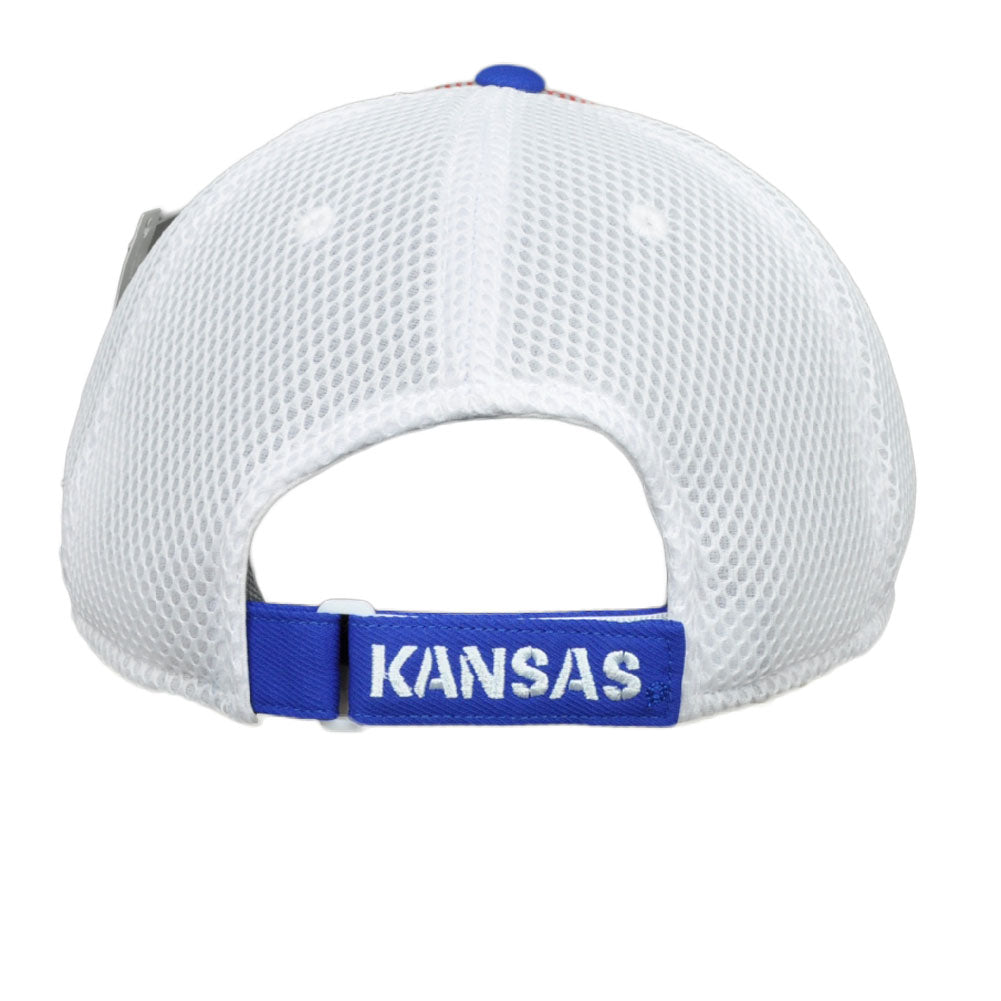 NCAA Adidas Kansas Jayhawks 347AZ Game Structure Hat Cap Adjustable Hat Cap Blue