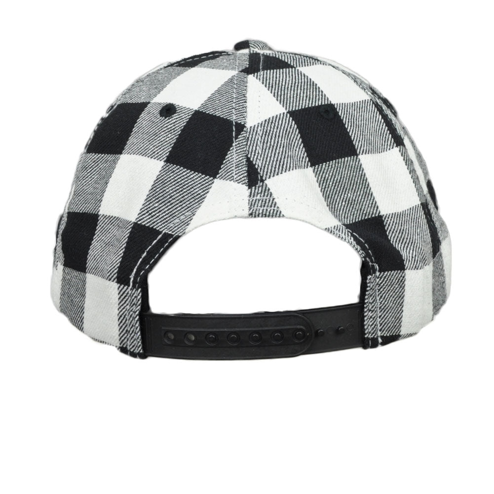 NCAA Adidas Kansas Jayhawks 397VZ Checkered White Flat Bill Snapback Hat Cap