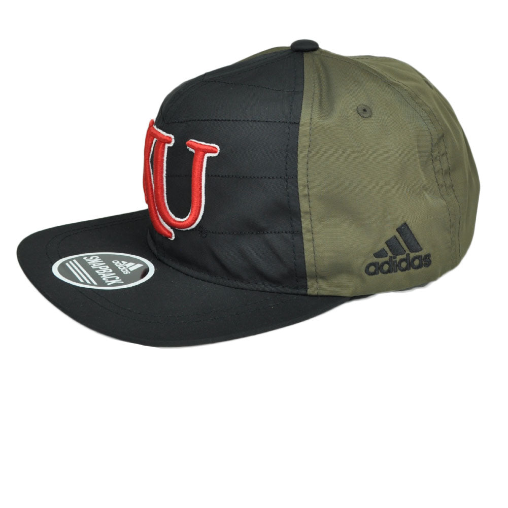 NCAA Adidas Kansas Jayhawks 4398VZ 2 Tone Green Black Snapback Flat Bill Hat Cap