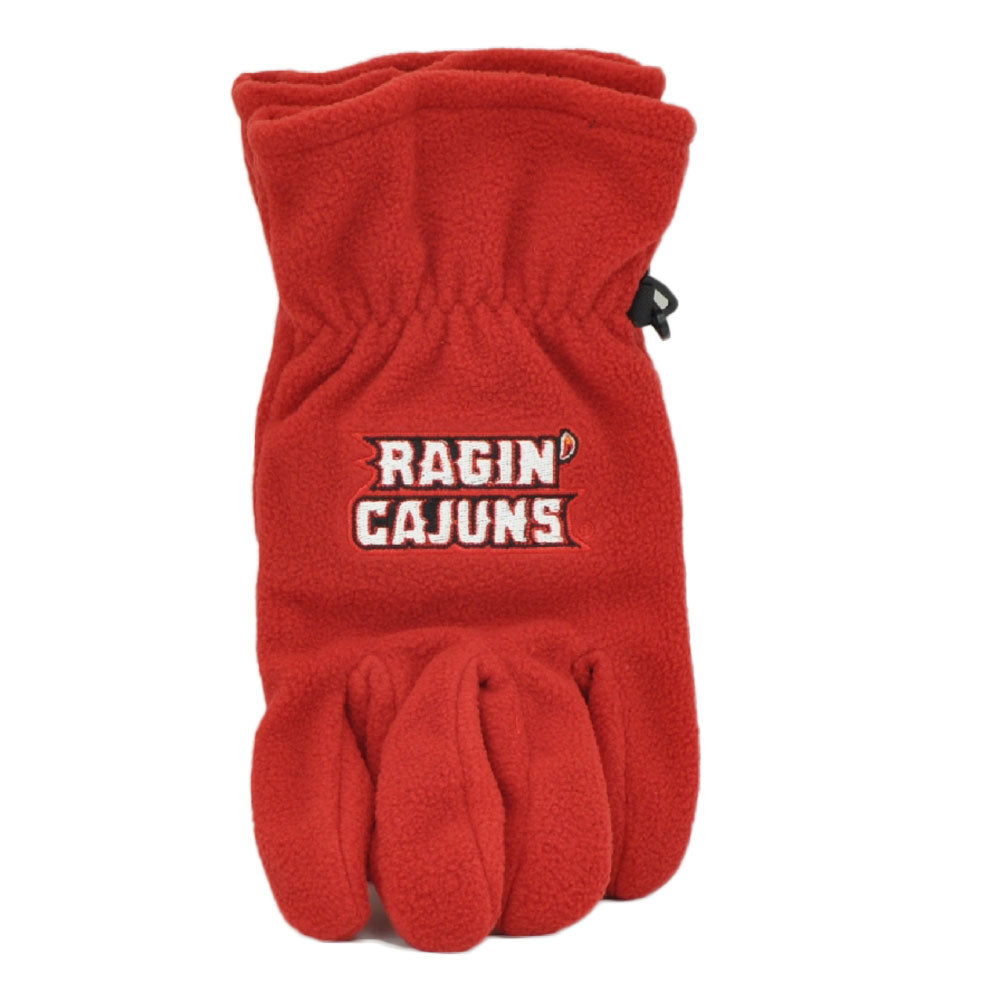 NCAA Louisiana Ragin Cajuns L162S Fleece Gloves Winter Red Size Mens