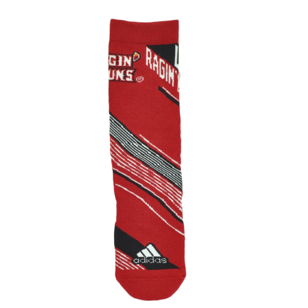 NCAA Louisiana Ragin Cajuns C239Z Mens Shoe Size 9-11 Sock Long Adidas Sports